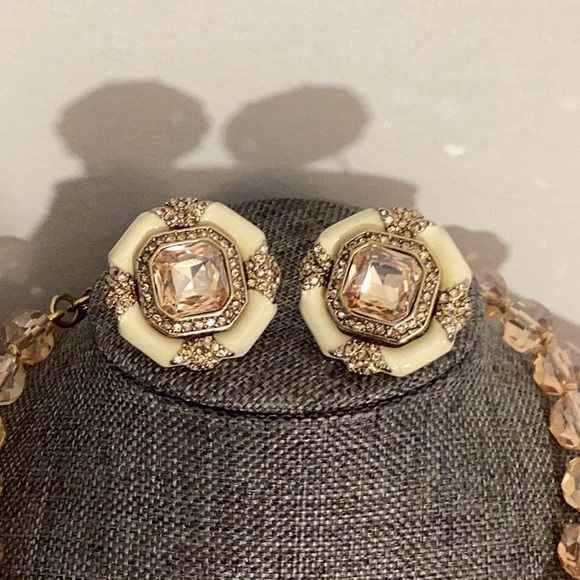 Heidi Daus Necklace Earring Set.  Pierced Earrings. - Picture 14 of 16